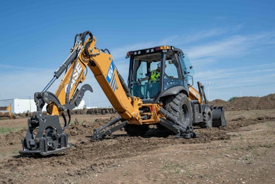 CASE 580EV Backhoe Loader with compactor