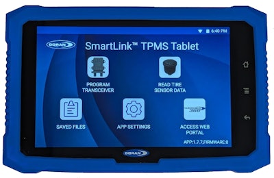screen shot Doran 360 SmartLink TPMS Tablet