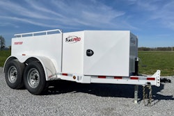 white 700 gallon fuelpro multitank fuel trailer