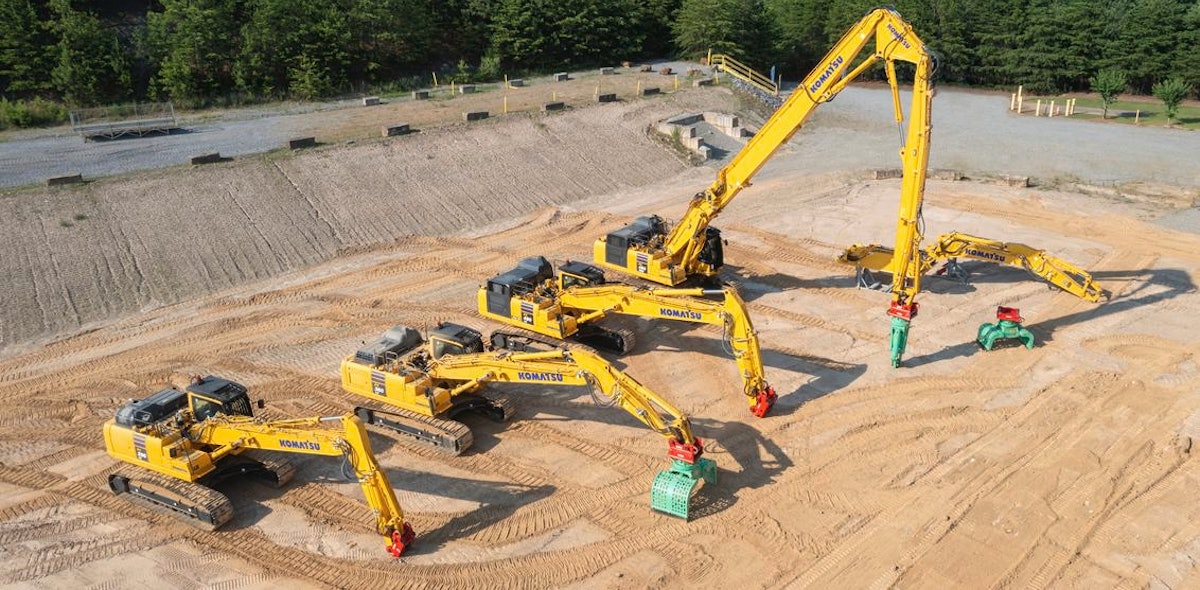 Komatsu Launches 4 Demolition Excavators for U.S. Market