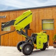 the Ecovolve ED1500 electric concrete buggy sitting outside a building