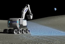 Komatsu's rendered lunar excavator
