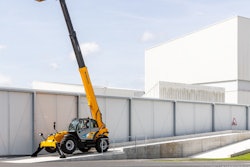 manitou retrofit electric telehandler boom raised