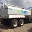 truck branded with sioux erosion control logo