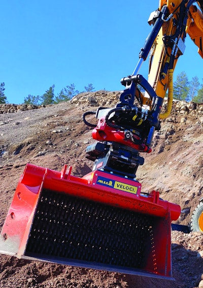 ALLU Veloci bucket screening system