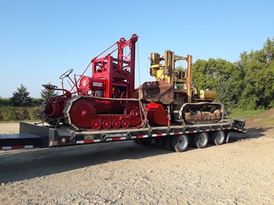 1930s International I30 Trackson Traxcavator prototype and 1940s T4 Trackson Cat Traxcavator
