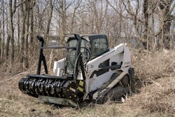 Werk-Brau FHX66 forestry Mulcher on bobcat compact track loader