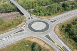 aerial photo of the ashland nebraska modular roundabout