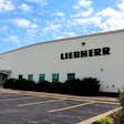 the front of liebherr's new kansas city warehouse