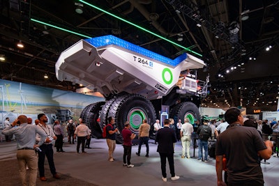 liebherr autonomous electric t264 dump truck at Minexpo