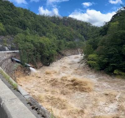 washed out portion of I-40