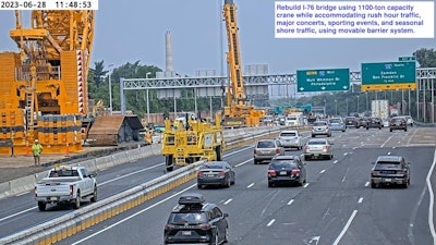 jobsite during the I-76 interstate bridge project