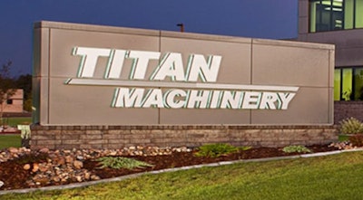 a Titan Machinery storefront sign