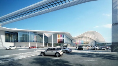 rendering of future renovated las vegas convention center exterior
