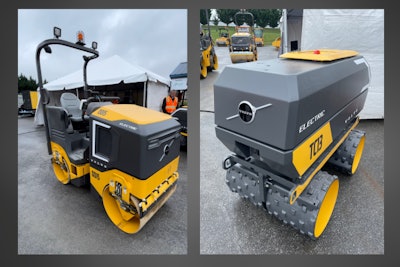 Volvo DD15 Electric Asphalt Compactor and TC13 Electric Trench Compactor