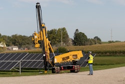Vermeer PD25R Pile Driver at a solar field installation project