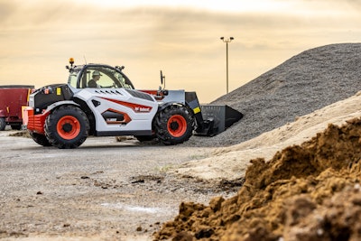 Bobcat TL623 telehandler with bucket attachment