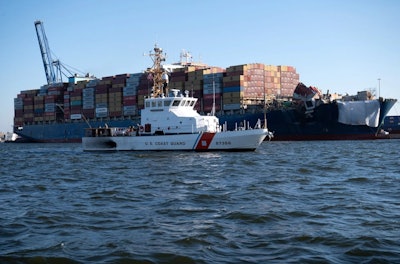 the ship Dali seen leaving the Port of Baltimore