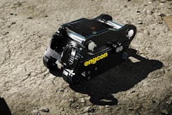 engcon s70 coupler on pavement