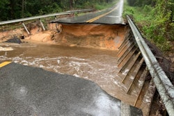 a washed out road in florida
