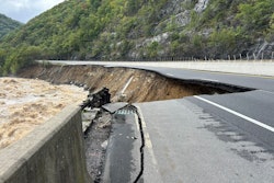 a washed out portion of I-40