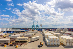 shipping containers at the port of jacksonville