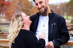 Justin Delgado poses with a woman