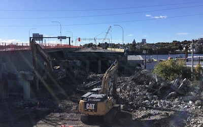 demolition of the washington bridge in East Providence