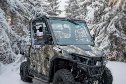 camouflage Massimo T-Boss UTV in the snow