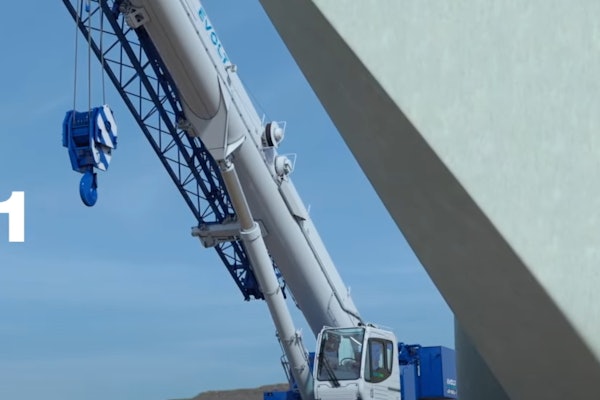 Tadano electric evolt rough-terrain crane-raised