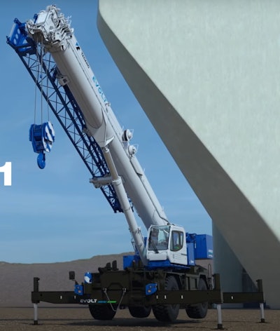 Tadano electric evolt rough-terrain crane-raised