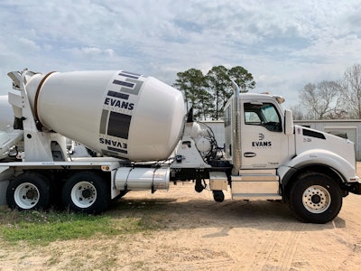 an evans concrete cement truck