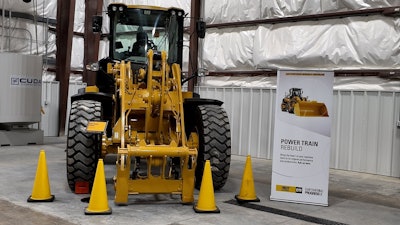A Cat machine advertises the rebuild program