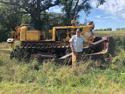 Grandpa reunited with 1954 Allis-Chalmers HD-15 dozer