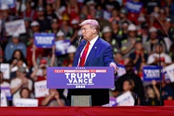 trump at a rally in pennsylvania