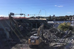crews begin demolition of a portion of the washington bridge