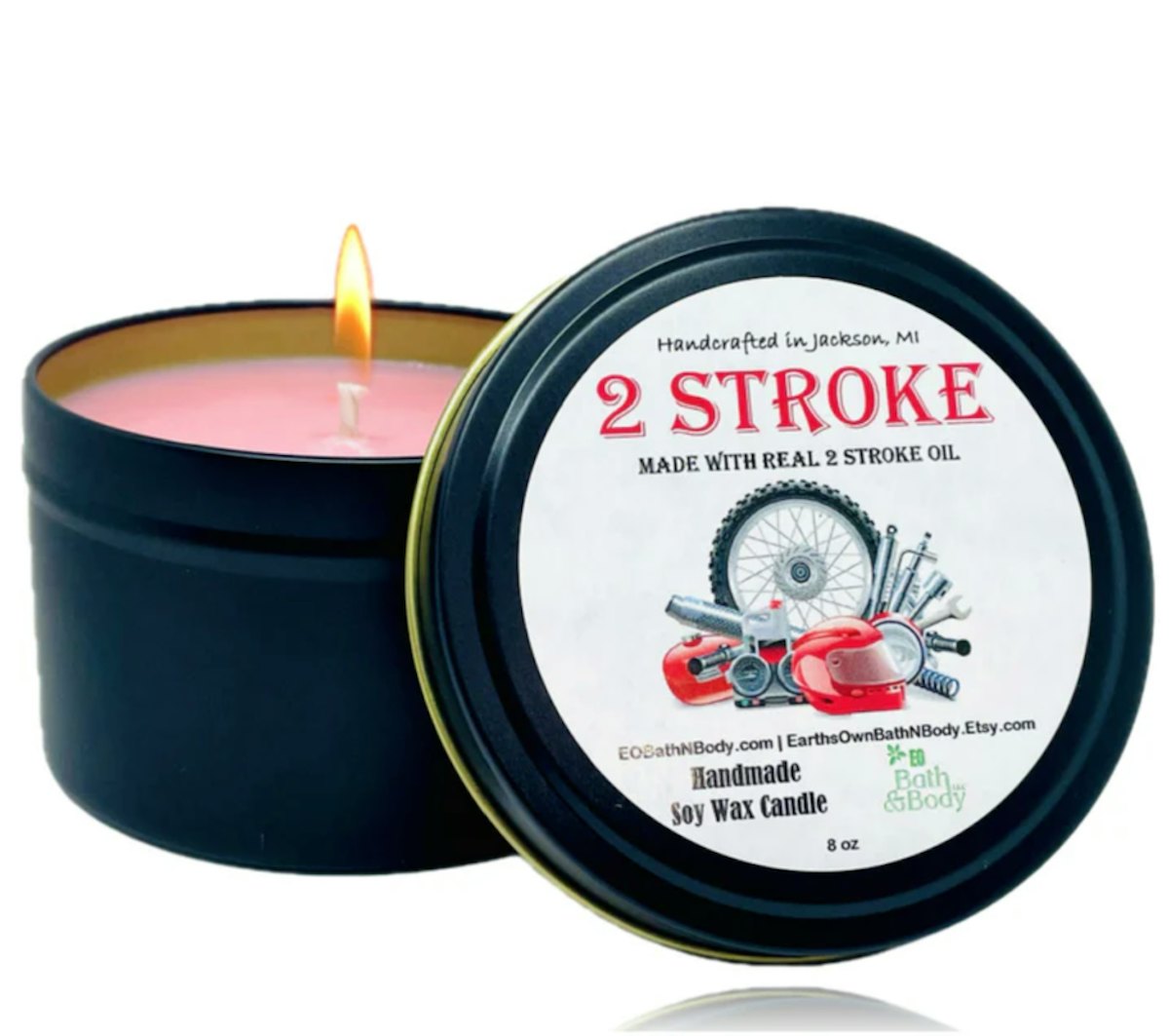 7th Day of Construction Gifts: Candles That Smell Like 2-Stroke Oil