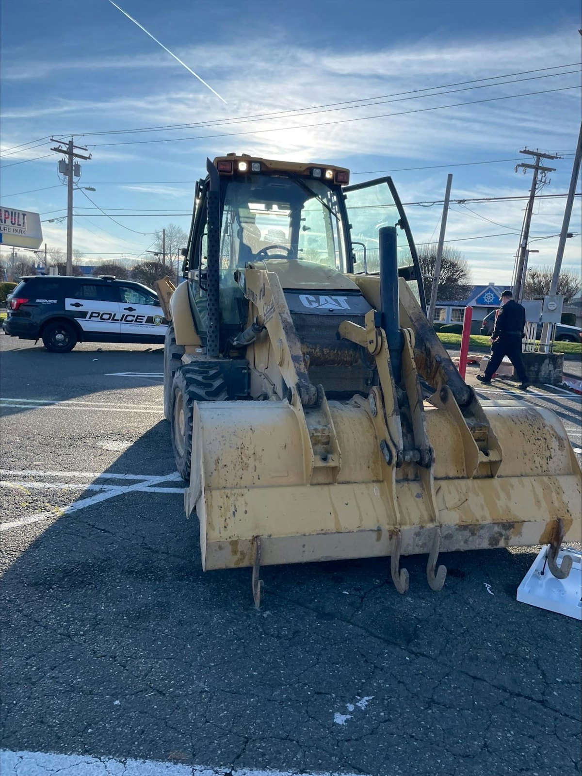 Bold Thieves Use Stolen Compact Loader, Backhoe to Steal ATMs