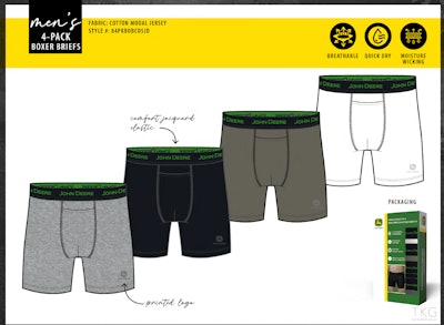 drawing of 2025 John Deere branded underwear form Kersheh Group
