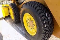 SnowWolf Wolfpaw tires on a skid steer