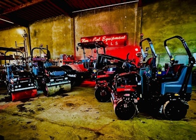 a lineup of custom Dynapac equipment