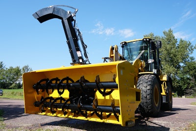 hitchdoc hs9200 snowblower on wheel loader