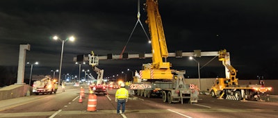 gantry installed on I-294