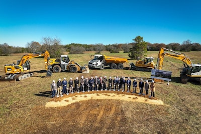 executives and city officials breaking ground in Mississippi