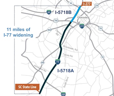 south express lanes project map