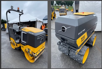 two prototype electric volvo machines