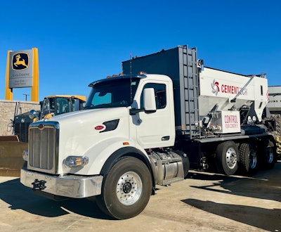 a cemen tech truck at a West Side Tractor Sales dealership
