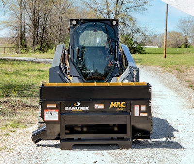 Danuser MAC bucket on a John Deere compact track loader