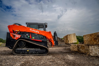 Kubota SVL97-3 compact track loader lifting block with forks