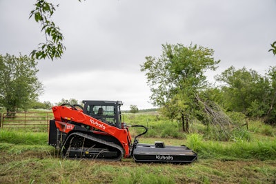 Kubota svl97-3 compact track loader with mower attachment
